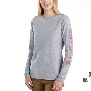 Gray Carhartt longsleeve shirt. Size small women’s original fit.